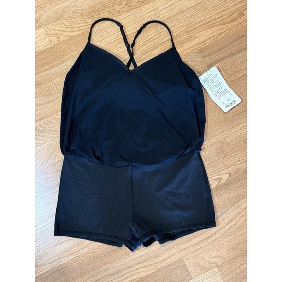 NWT Lululemon Dance To Yoga Leotard Black 1 Piece Size 10 Workout Barre Swim Gym - Picture 5 of 10
